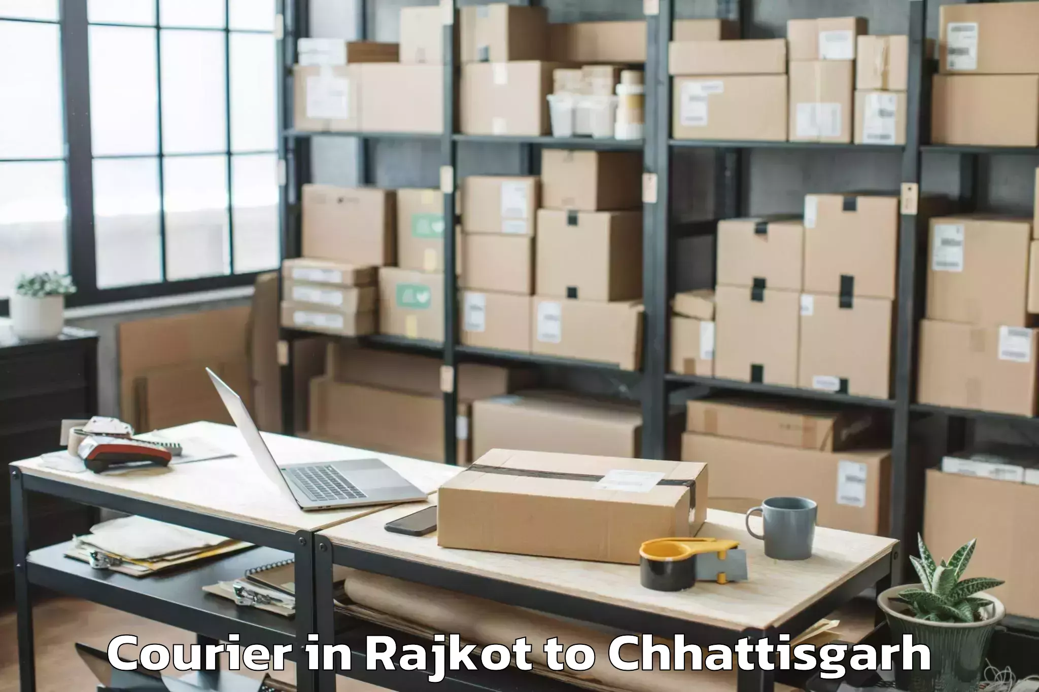 Easy Rajkot to Bhopalpattnam Courier Booking